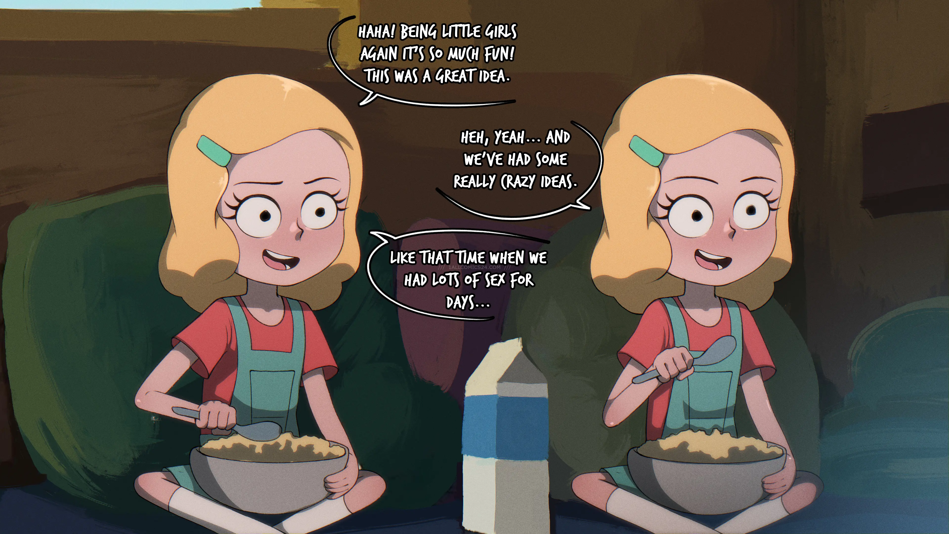 Watch porn comics Double Beth uncensored for free