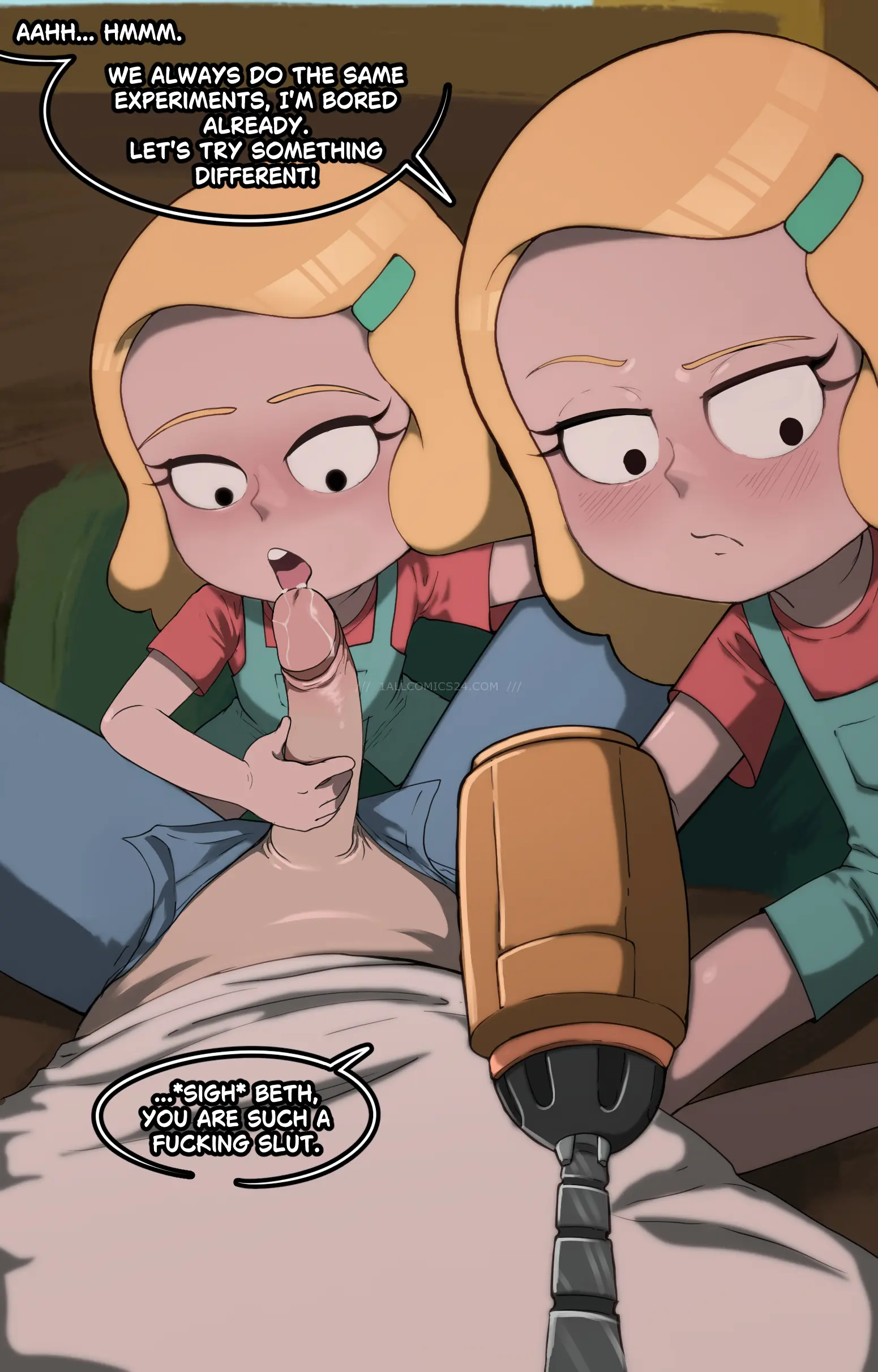 Watch porn comics Double Beth uncensored for free