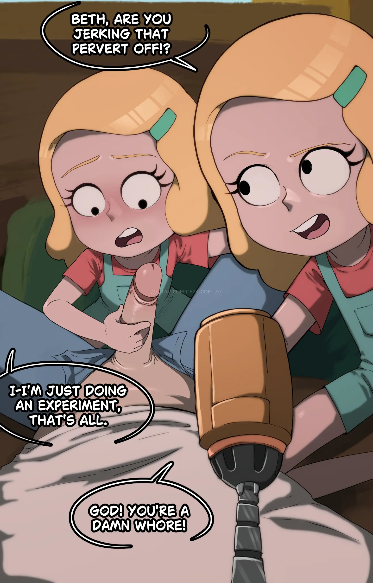 Watch porn comics Double Beth uncensored for free