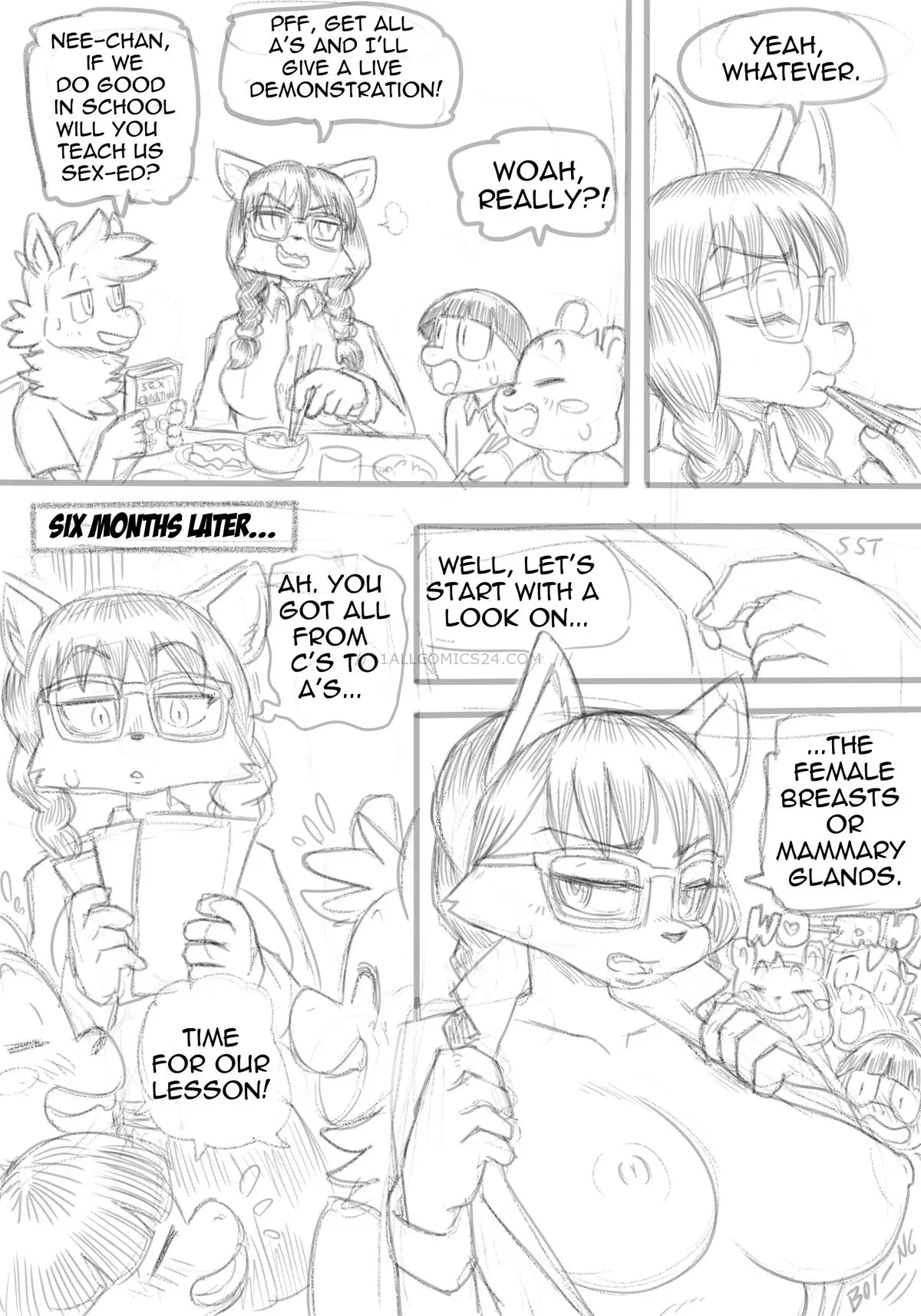 Watch porn comics A+ Education uncensored for free