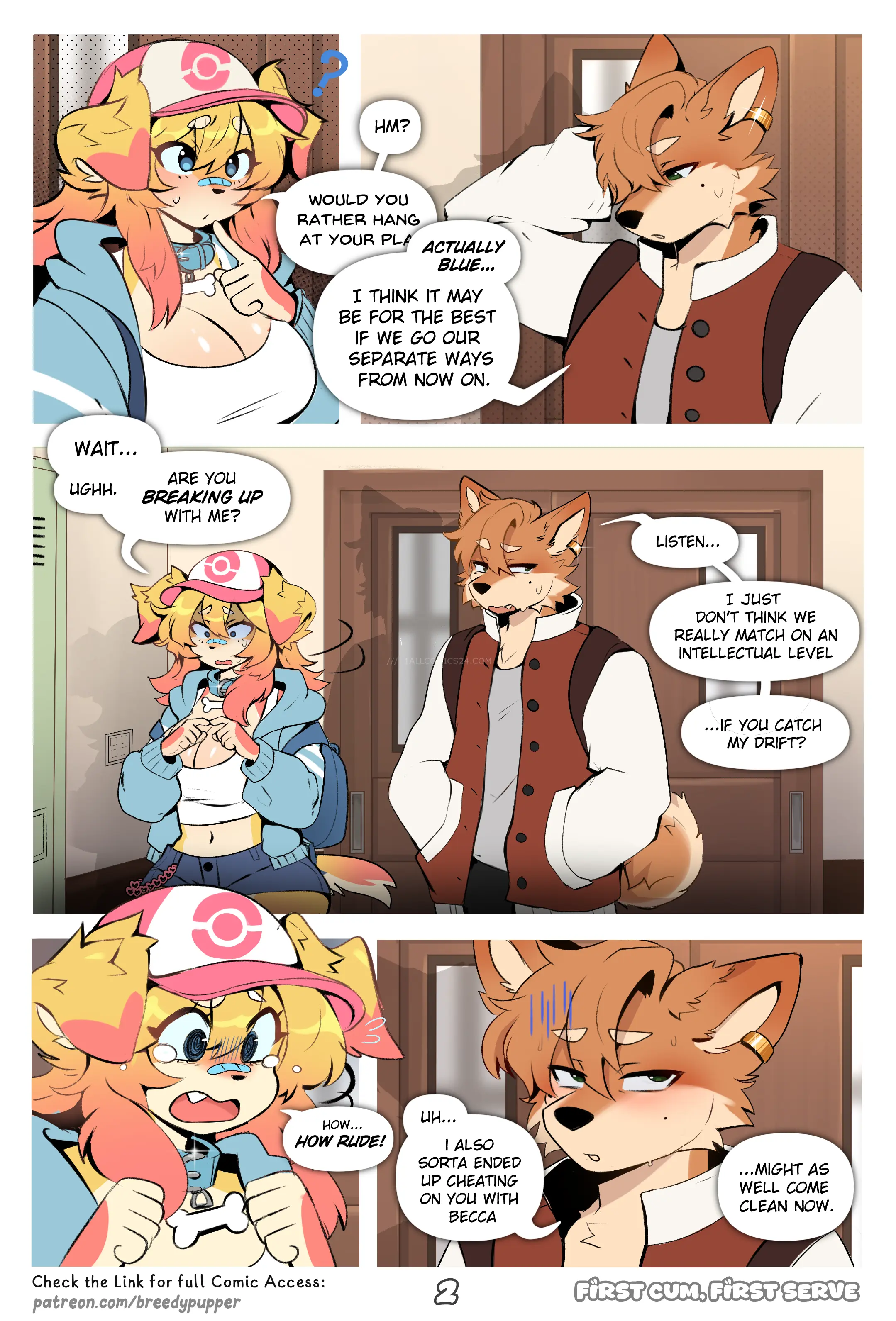 Watch porn comics First Cum, First Serve! uncensored for free